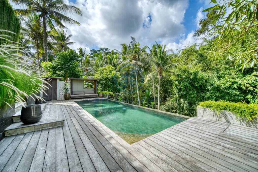 bedroom villa river front jungle view ubud bali for sale rent